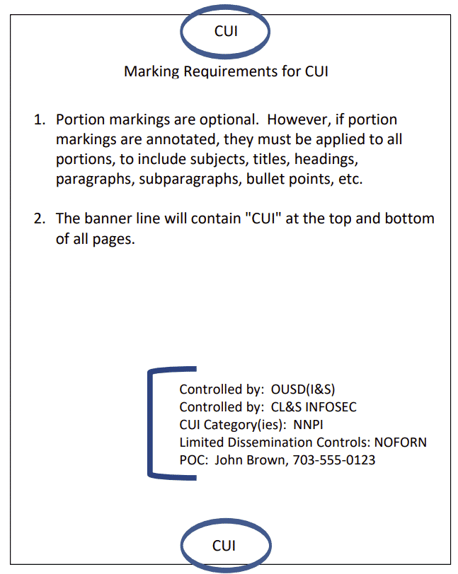 How to Mark Controlled Unclassified Information (CUI)