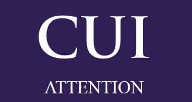 The top border of the DoD CUI coversheet stating "CUI Attention"