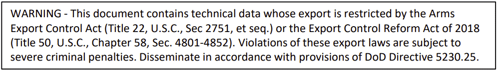 export control warning